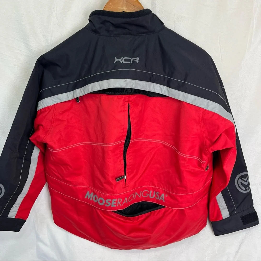 Vintage Moose XCR Racing USA Jacket Red Motorcycle Motocross Gear Youth Large